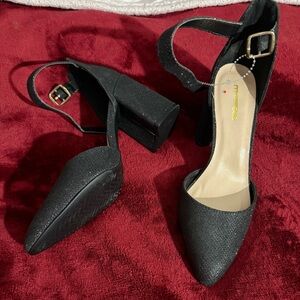 Maurices Black Sparkle Heels